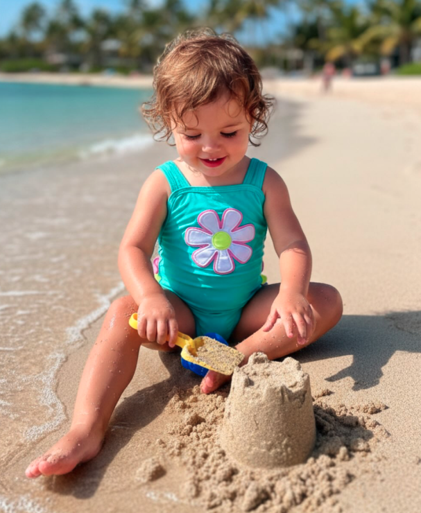 Maiô Siri Kids — estampado com proteção UV